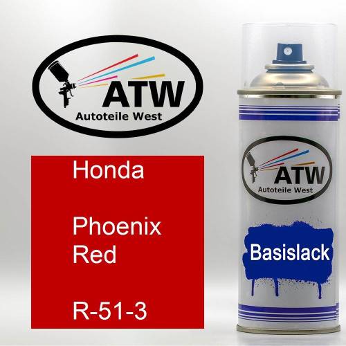 Honda, Phoenix Red, R-51-3: 400ml Sprühdose, von ATW Autoteile West.